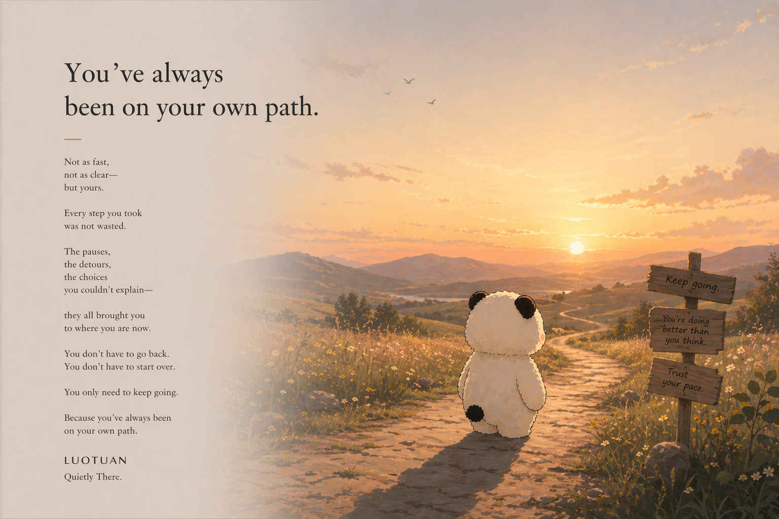 你一直都在自己的路上